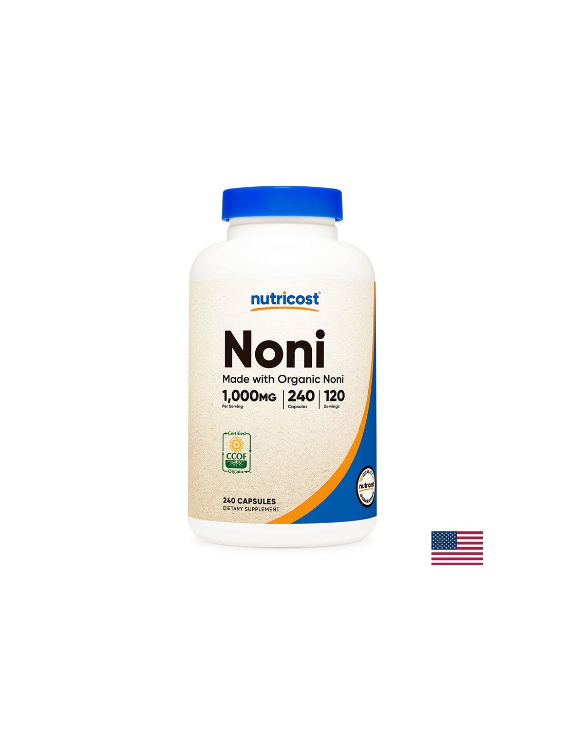 Immunität - Noni-Frucht, 500 mg x 240 Kapseln <tc>Nutricost</tc>