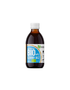 Organic elderberry juice with camu camu and natural vitamin C - Immunity and respiratory system, 500 ml, 10 or 20 doses - Nutra Best Europe