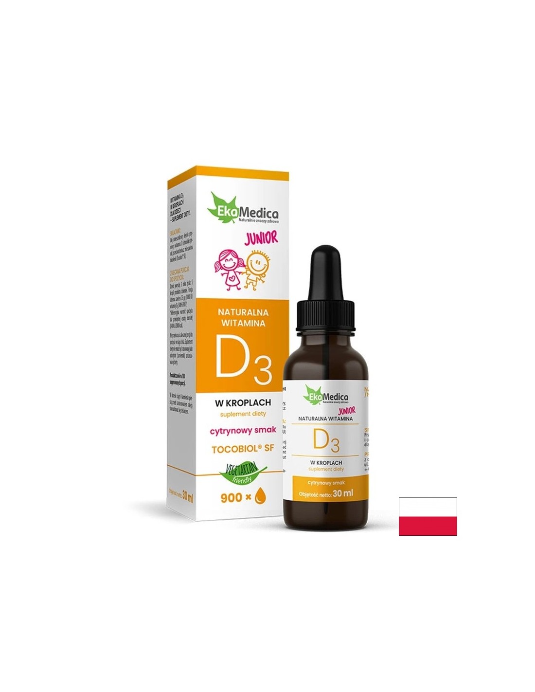 Immunität - Vitamin D3 für Kinder und Erwachsene, 200 IU x 30 ml Tropfen