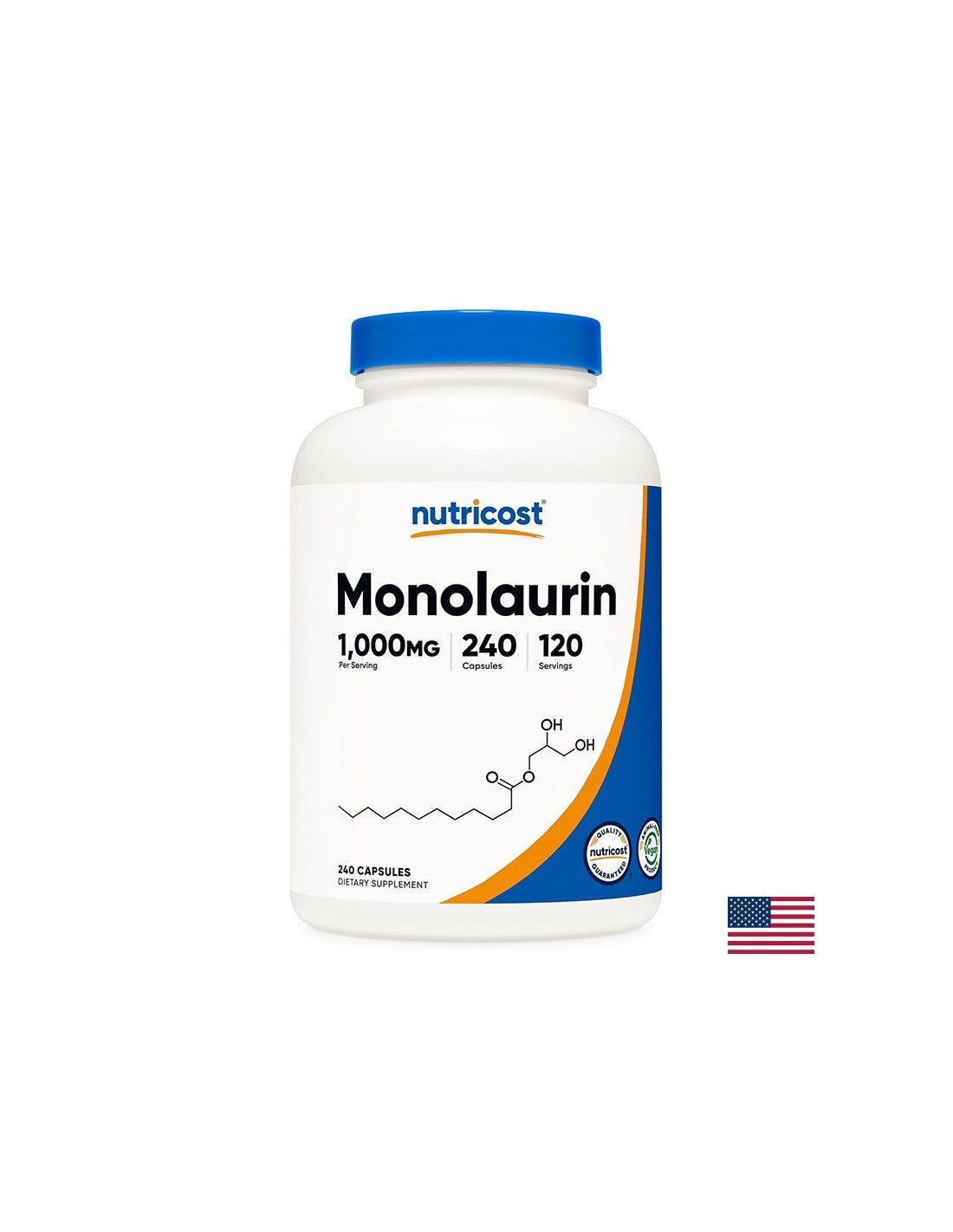 Immunität, Schutz gegen Infektionen - Monolaurin, 500 mg x 240 Kapseln