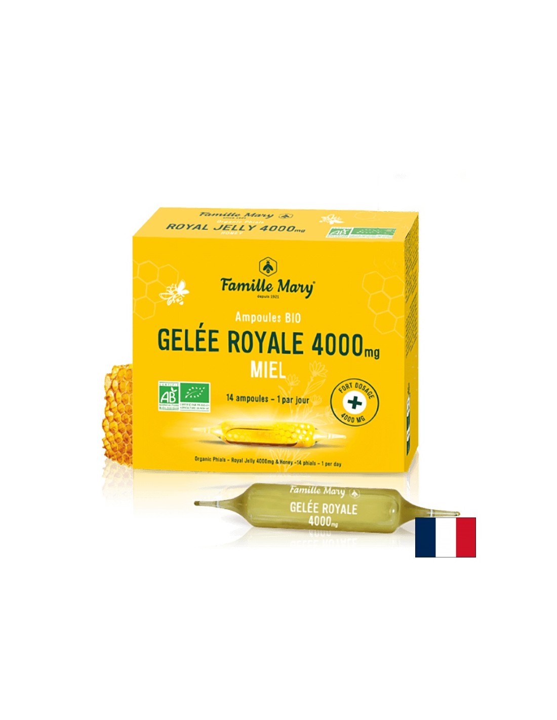 Immunität und Energie - Royal Jelly 4000 mg + Bienenblume Honig, 14 Trinkampullen x 15 ml Biografie
