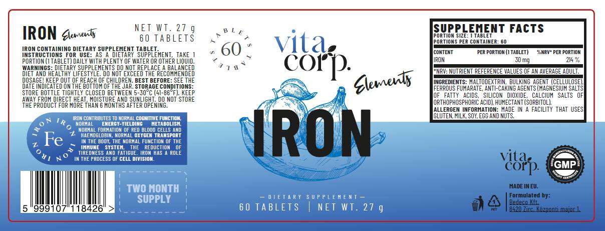 Eisen 30 mg - 60 Tabletten