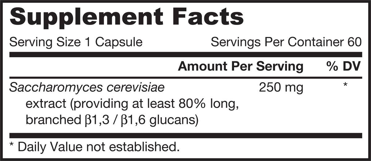 Beta Glucan 250 mg - 60 Kapseln