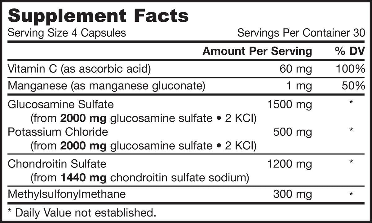 Glucosamin, Chondroitin, MSM - 120 Kapseln