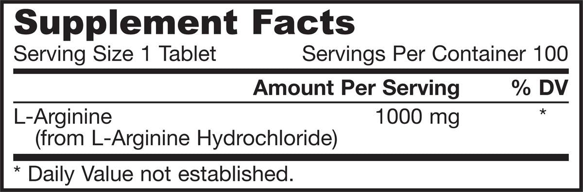 L -Arginin 1000 mg - 100 Tabletten