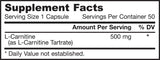 L -Carnitin 500 mg - 100 Kapseln