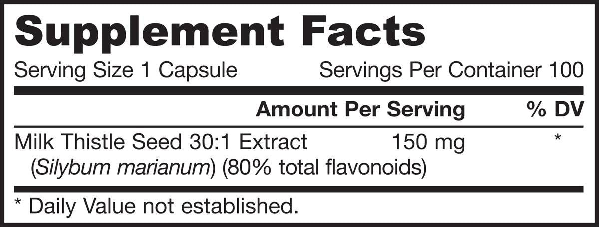 Milch Distel 150 mg | Standardisiert 30: 1 Extrakt - 200 Kapseln
