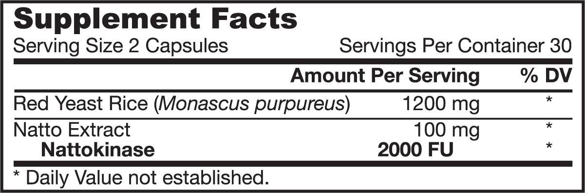 Rote Hefe Reis + Nattokinase 60 Kapseln