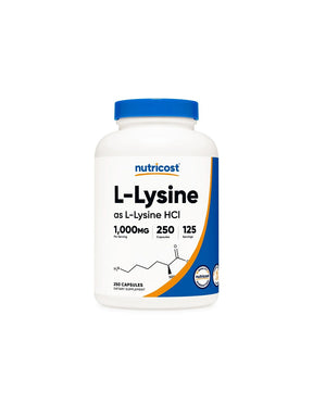 Herpes simplex, skeletal system - L-Lysine (hydrochloride) 500 mg, 250 capsules - Nutra Best Europe