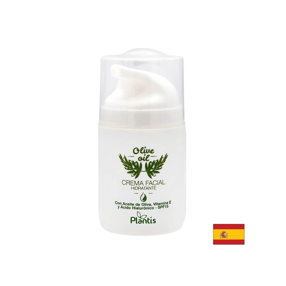 Feuchtigkeitscreme mit Olivenöl, Vitamin E und Hyaluronsäure SPF15, 50 ml