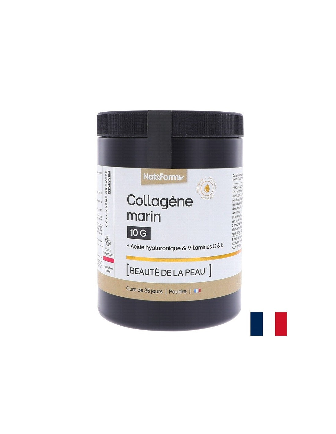 Hydrolyse marine Kollagen + Hyaluronsäure, Vitamin C und E, 315 g Pulver, mit Passionsfruchtgeschmack