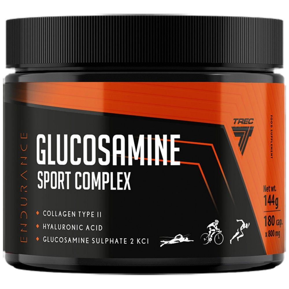 Glucosamin Sportkomplex | mit Hyaluronsäure und Kollagen Typ II - 180 Kapseln