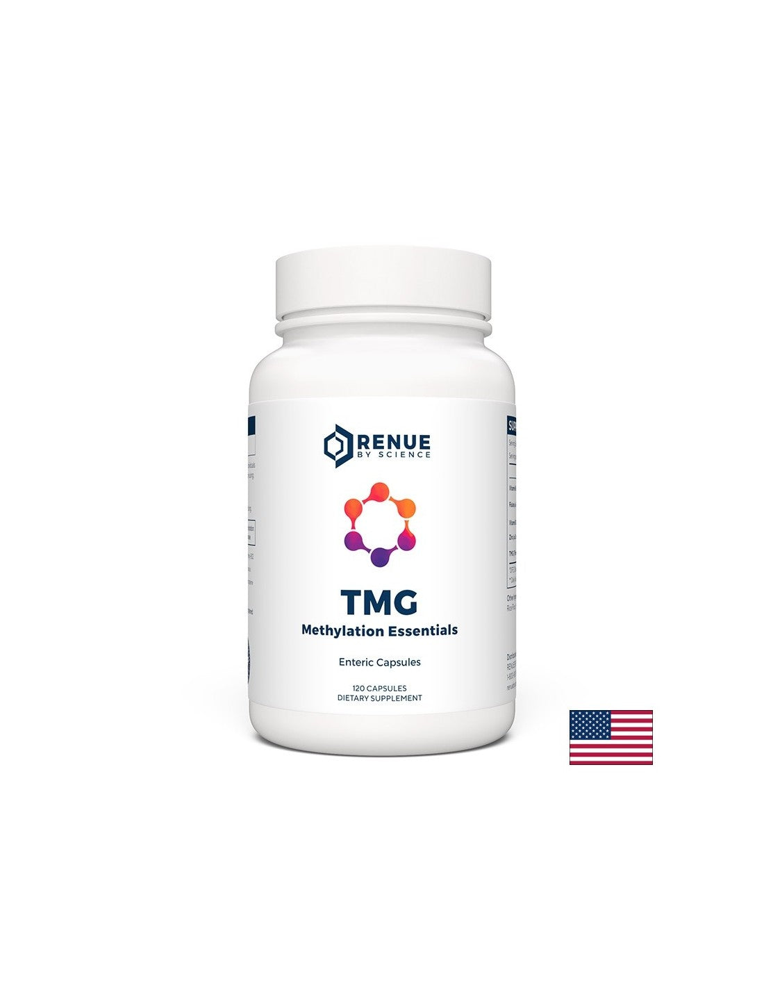 Anti -Aging, DNA -Schutz - TMG - Trimethylglycin, Zink, Vitamine B6 & B12, Folsäure, 120 Kapseln für 4 Monate der Einnahme