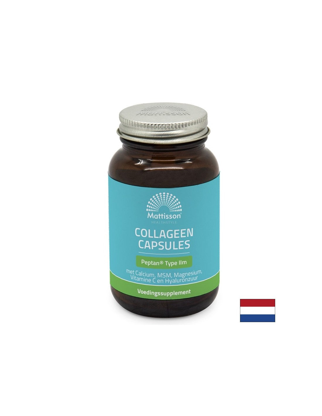 Kollagen (Typ 2) mit Calcium, Magnesium, MSM, Vitamin C und Hyaluronsäure – Absolute Collagen Peptan, 60 Kapseln <tc>Mattisson Healthstyle</tc>