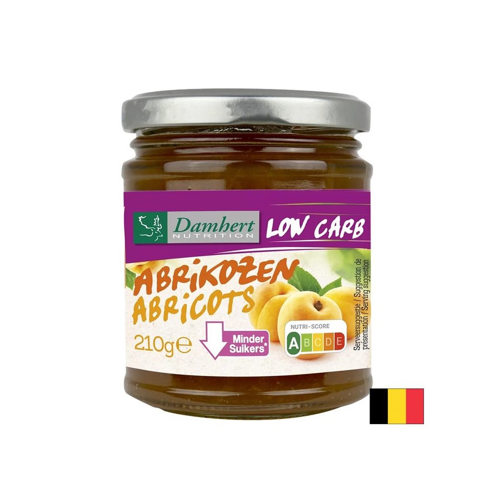 Aprikosenmarmelade (gering in Kohlenhydraten und Zucker), 210 g