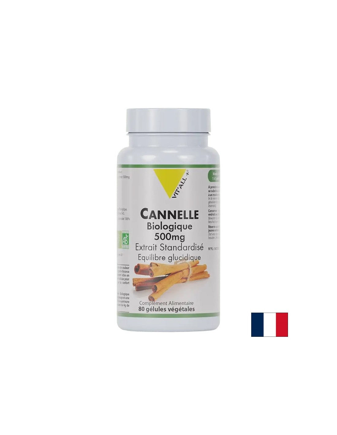 Blutzuckerkontrolle - Ceylon -Zimt, Bio, 500 mg x 80 Kapseln