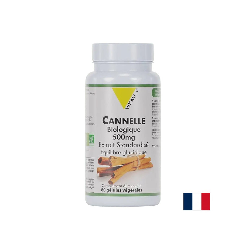 Blutzuckerkontrolle - Ceylon -Zimt, Bio, 500 mg x 80 Kapseln