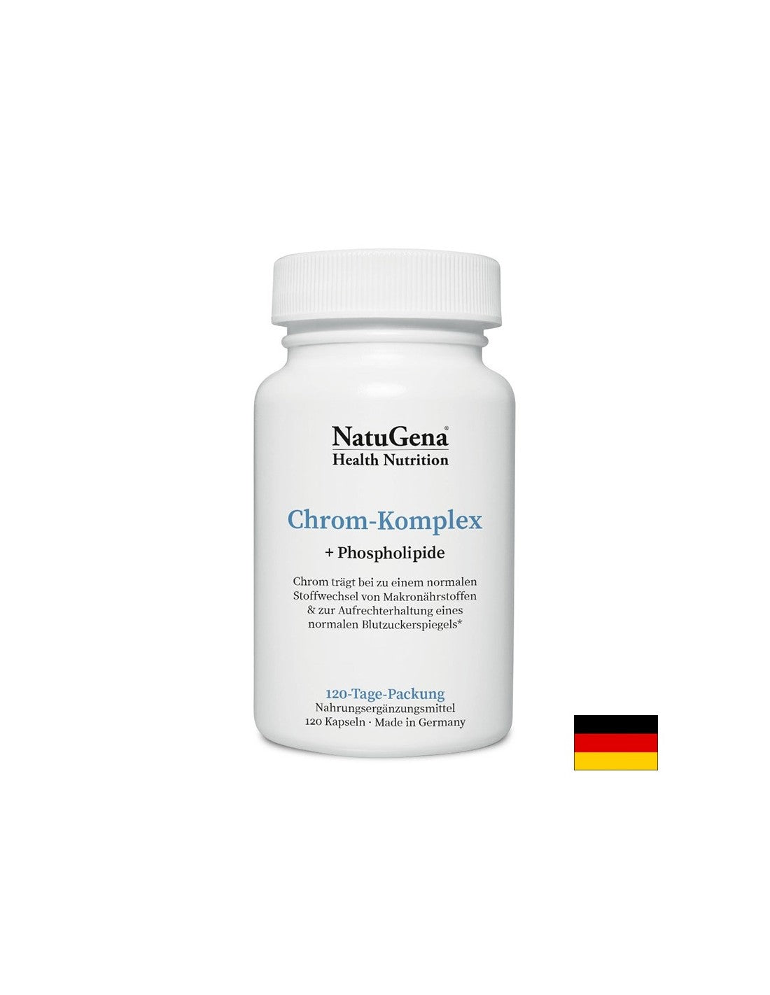 Blutzuckerkontrolle - Chromkomplex (Chrom + Lecithin), 120 Kapseln