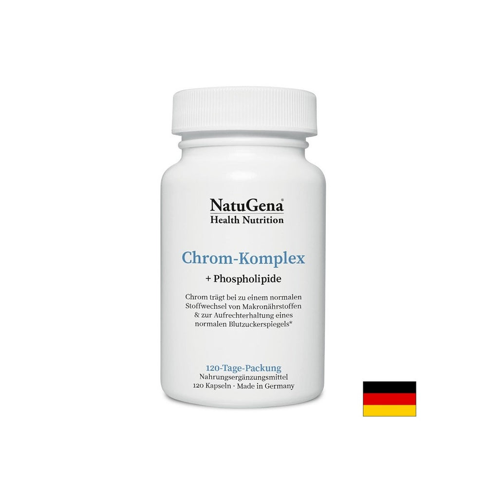 Blutzuckerkontrolle - Chromkomplex (Chrom + Lecithin), 120 Kapseln