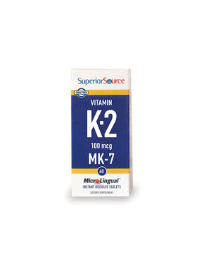 Bones and cardiovascular system - Vitamin K2 (MK-7), 100 µg x 60 sublingual tablets - Nutra Best Europe