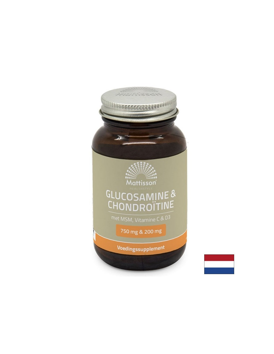Knochen und Gelenke - Glucosamin, Chondroitin, MSM + Vitamine C, D3, 60 Tabletten <tc>Mattisson Healthstyle</tc>