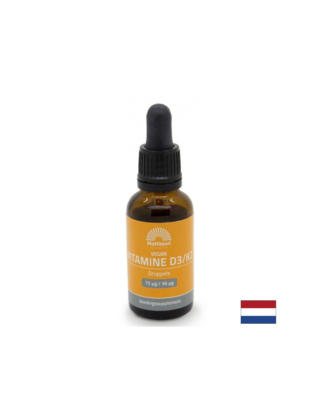 Knochen und Gelenke - Vitamin D3 (300 IU) + K2 (3,6 µg) Veganer, 25 ml Tropfen