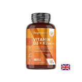 Knochensystem - Vitamin D3 4000 IU + K2 100 µg, 180 Tabletten Gewicht Welt