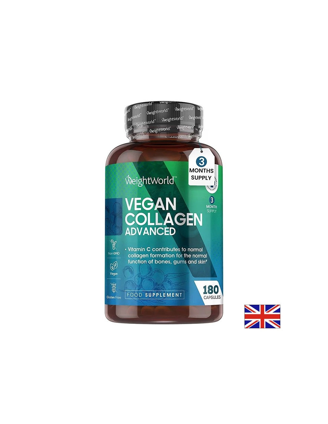 Schöne Haut, gesunde Gelenke - Veganer Kollagen, 180 Kapseln - Veganer Kollagen
