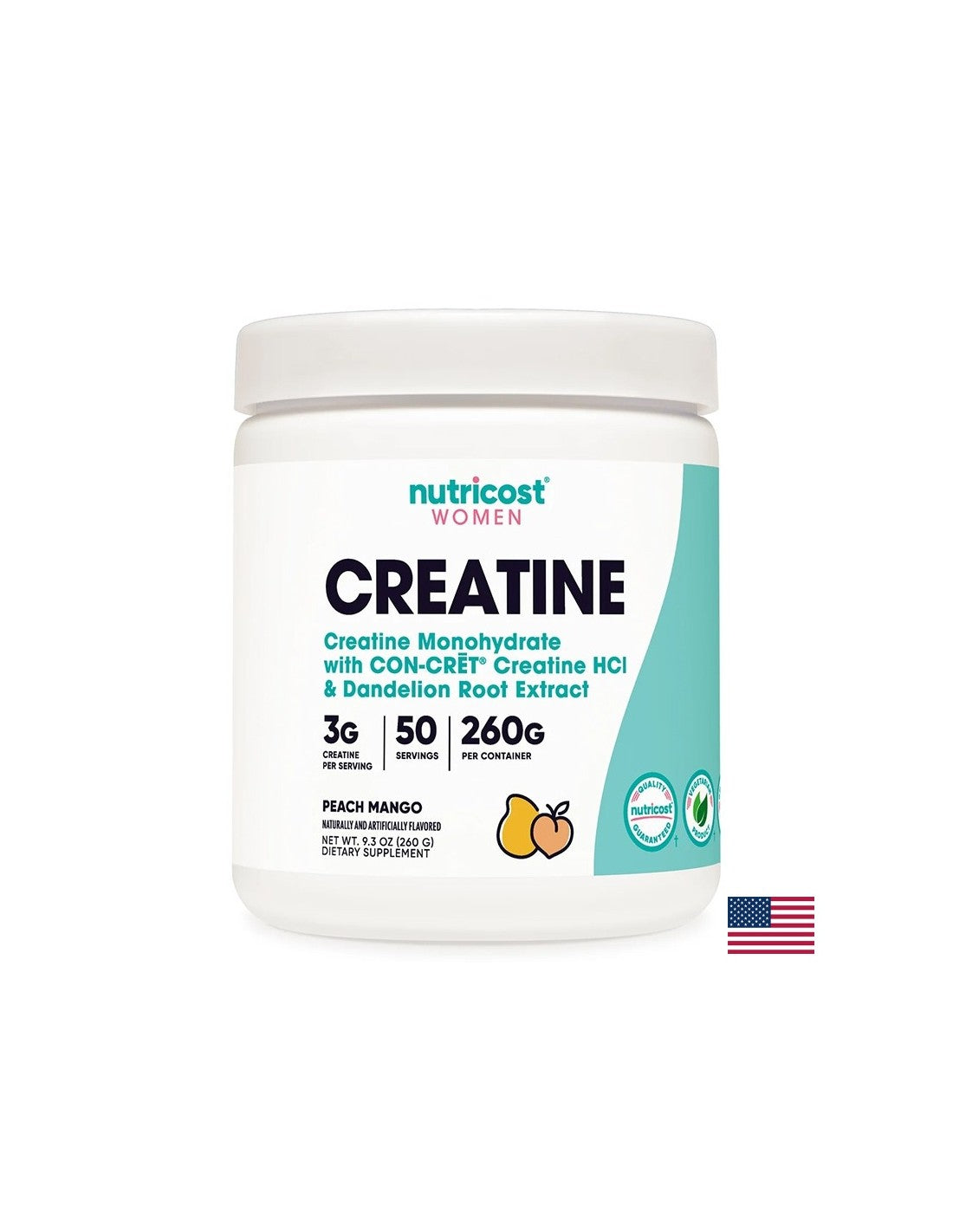 Kreatin (Frauenformel mit Folsäure, Löwenzahn, Bearberry und Cranberry), 260 g Pulver, Mango aromatisiert