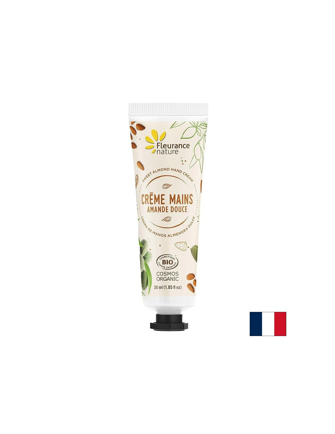 Handcreme mit süßem Mandelöl, Shea Butter, Aloe Vera, 30 ml Flouring Nature