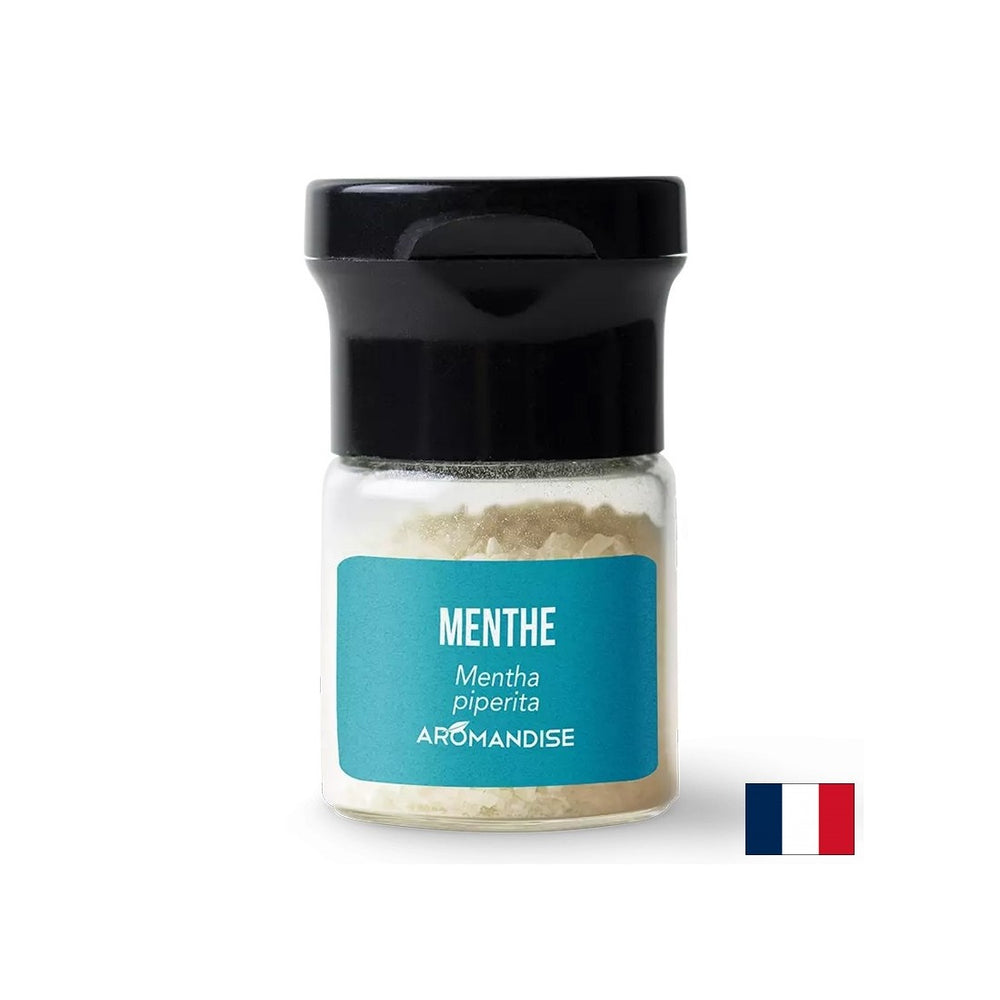 Pfefferminze ätherische Ölkristalle (kulinarisch) - Für Geschmacksgerichte, Saucen, Getränke, 10 g