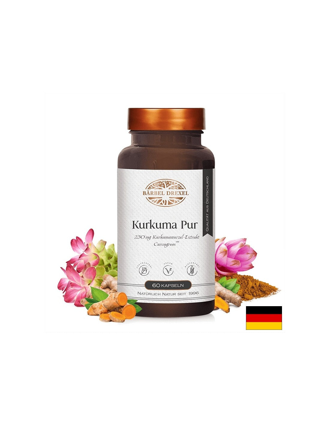 Kurkuma - Verdauung, Leber und Galle - Kurkuma Pur, 60 Kapseln <tc>Bärbel Drexel</tc>