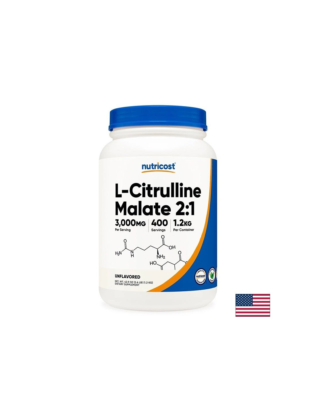 L -Citrullin (Malat) - Ausdauer und Muskelwiederherstellung, 1,2 kg Pulver