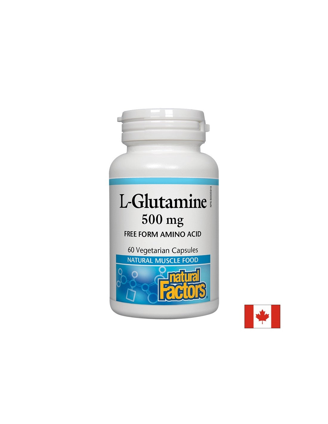 Für die Darmbarriere und Muskelfunktion - L-Glutamin, 500 mg, 60 Kapseln <tc>Natural Factors</tc>