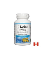 Herpes Simplex, Osteoporose und Herzgesundheit – L-Lysin 500 mg, 90 Kapseln <tc>Natural Factors</tc>