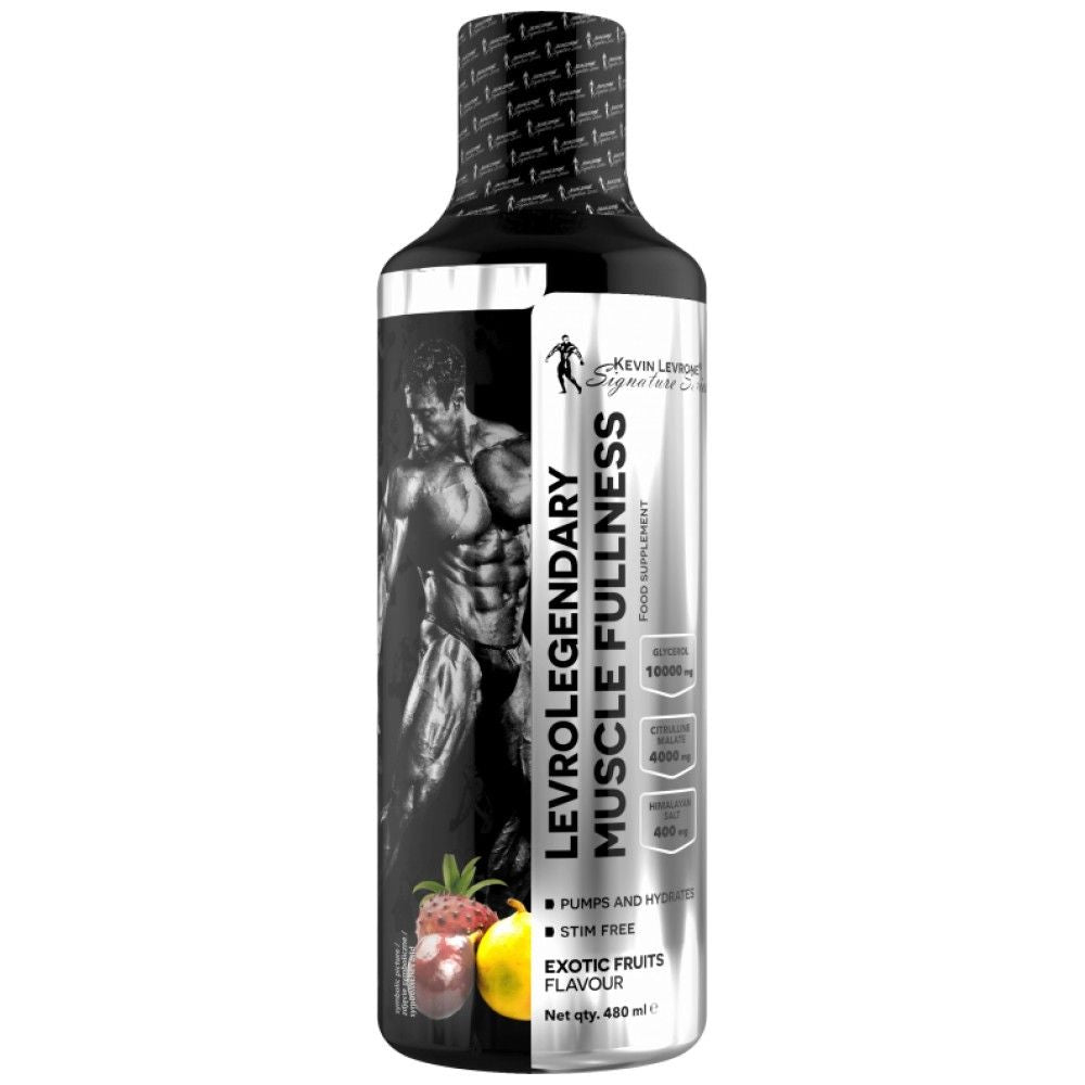 Levrolegendär Muskel Fülle Flüssigkeit | Stimualnt -freie Glycerin- und Citrullin -Mega -Pumpe - 480 ml