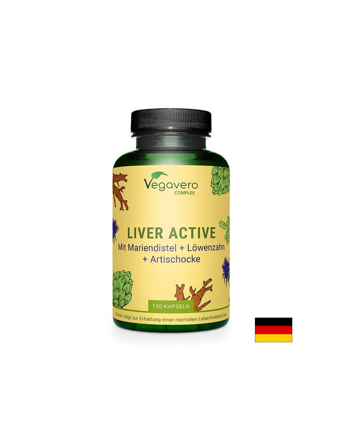Leber Aktiv Komplex/ Kräutermischung für die Leber, 90 Kapseln, 100 Vegan <tc>Vegavero</tc>