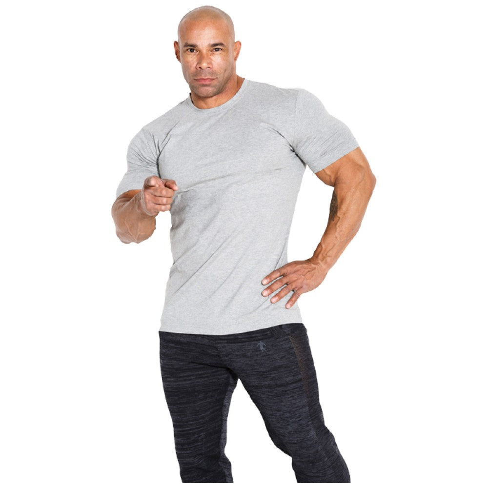 Herren-T-Shirt mit kurzen Ärmeln / T-Shirt 03 LM Classic-Hellgrau