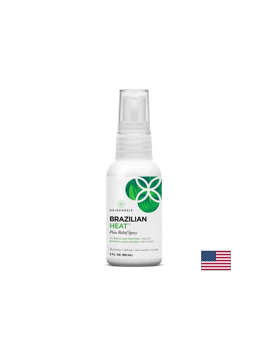 Schmerzmittelspray für Muskeln und Gelenke - mit brasilianischem Menthol, Algen und MSM, 60 ml