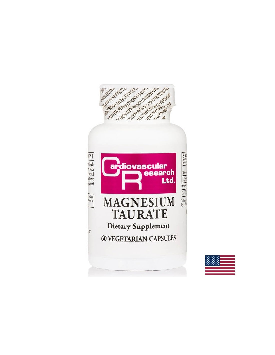 Magnesium (Taurat) - Nervensystem, Herz -Kreislauf -Funktion, Muskelgesundheit, 60 Kapseln