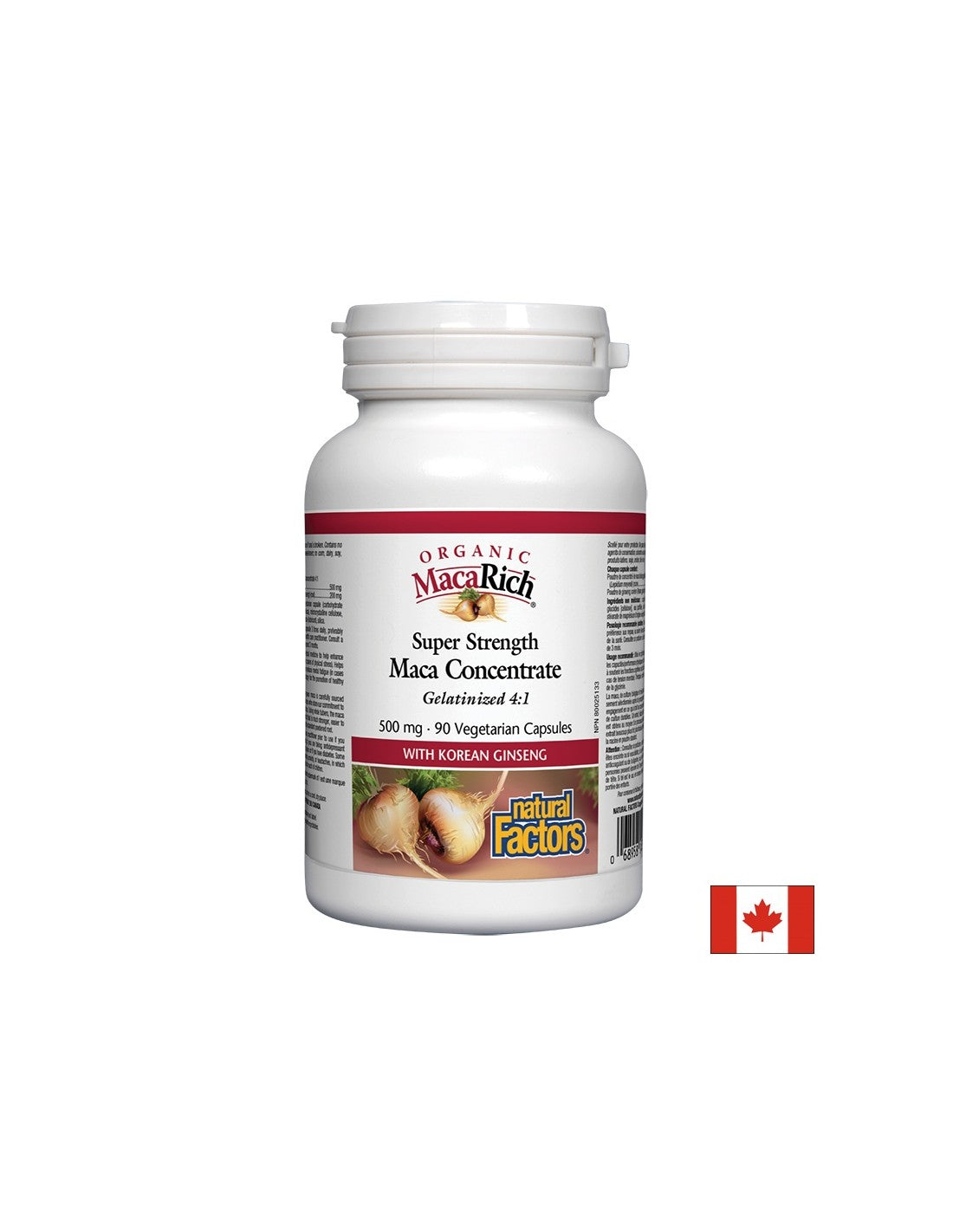 Macarich® organisches Maca -Konzentrat 4: 1/ Maca 500 mg x 90 Kapseln