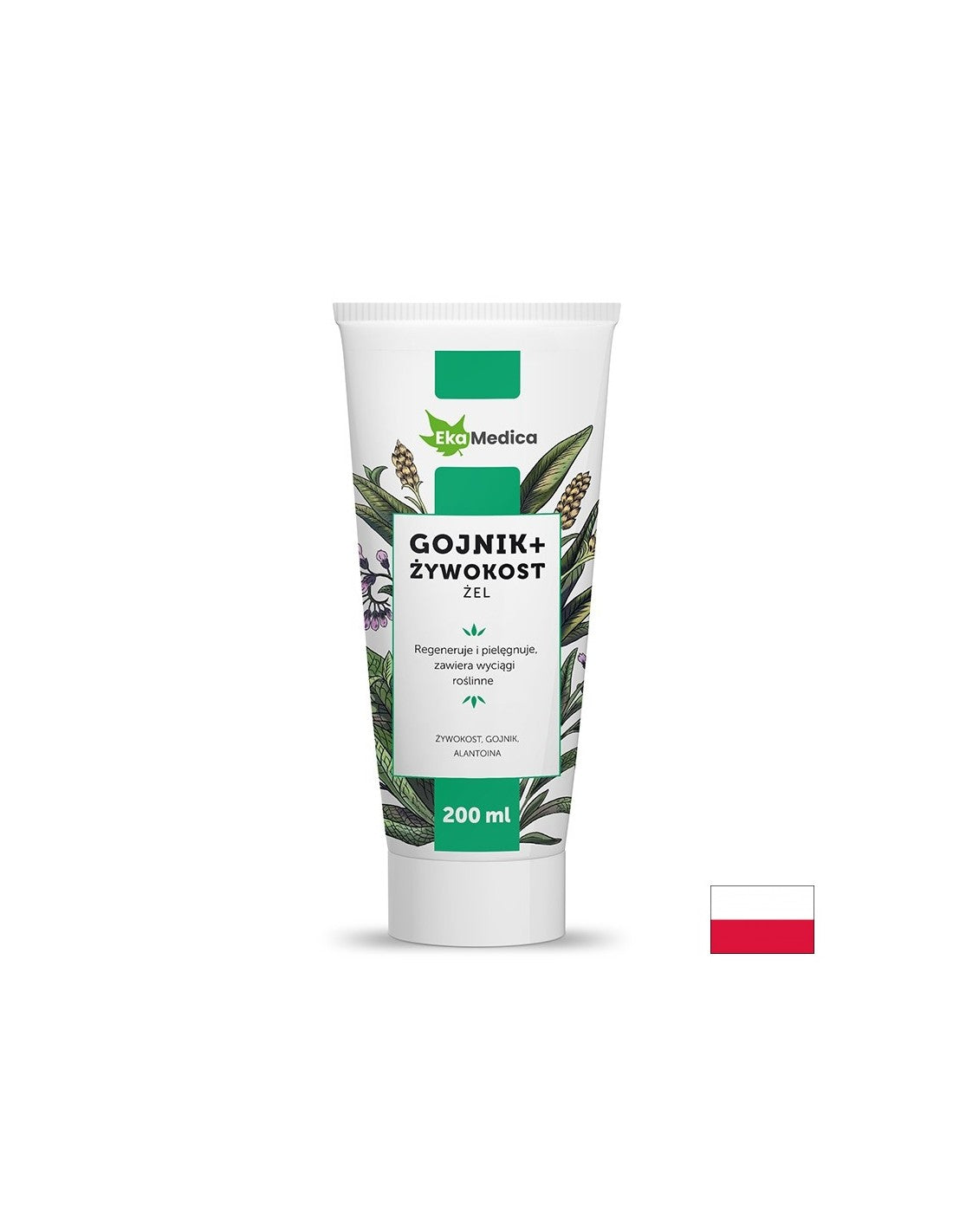 Massagegel mit Salbei Tee und schwarzem Komfy, 200 ml Ekamedica