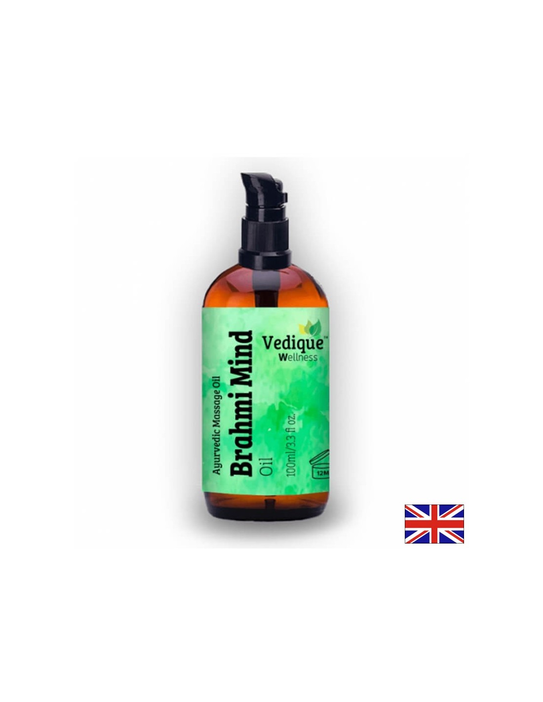 Massageöl von Brahmi (Brahmi) - für Stress, Depression und schwaches Gedächtnis, 100 ml