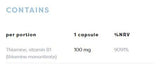 Vitamin B1 100 mg | Thiamin - 60 Kapseln