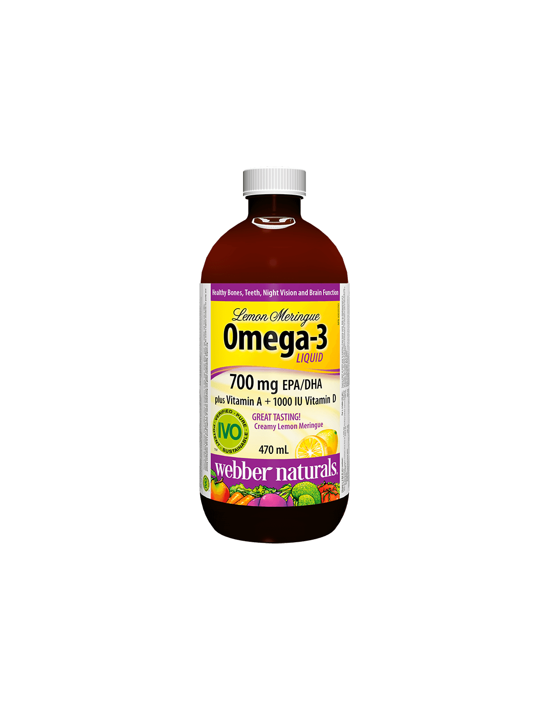 Omega-3-Flüssigkeit plus Vitamin A + Vitamin D3 – Omega-3, 1233 mg (700 mg EPA/DHA) + Vitamin D3 und A, 470 ml
