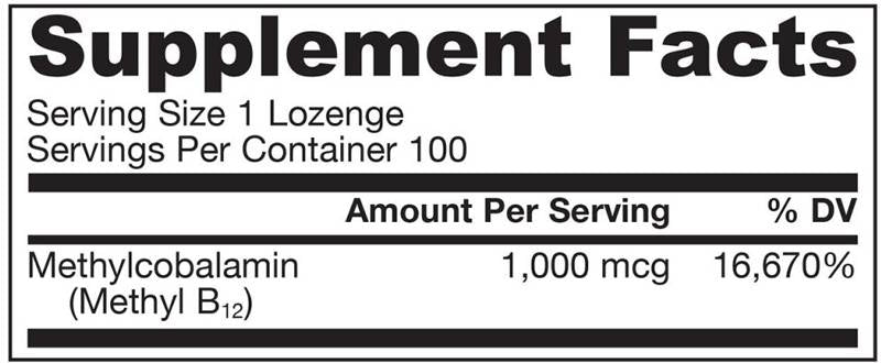 Methyl B -12 1000 MCG - 100 sublinguale Tabletten