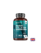 Junge Haut - gesunde Gelenke - hydrolysierte Meereskollagen + Vitamin C, 180 Tabletten