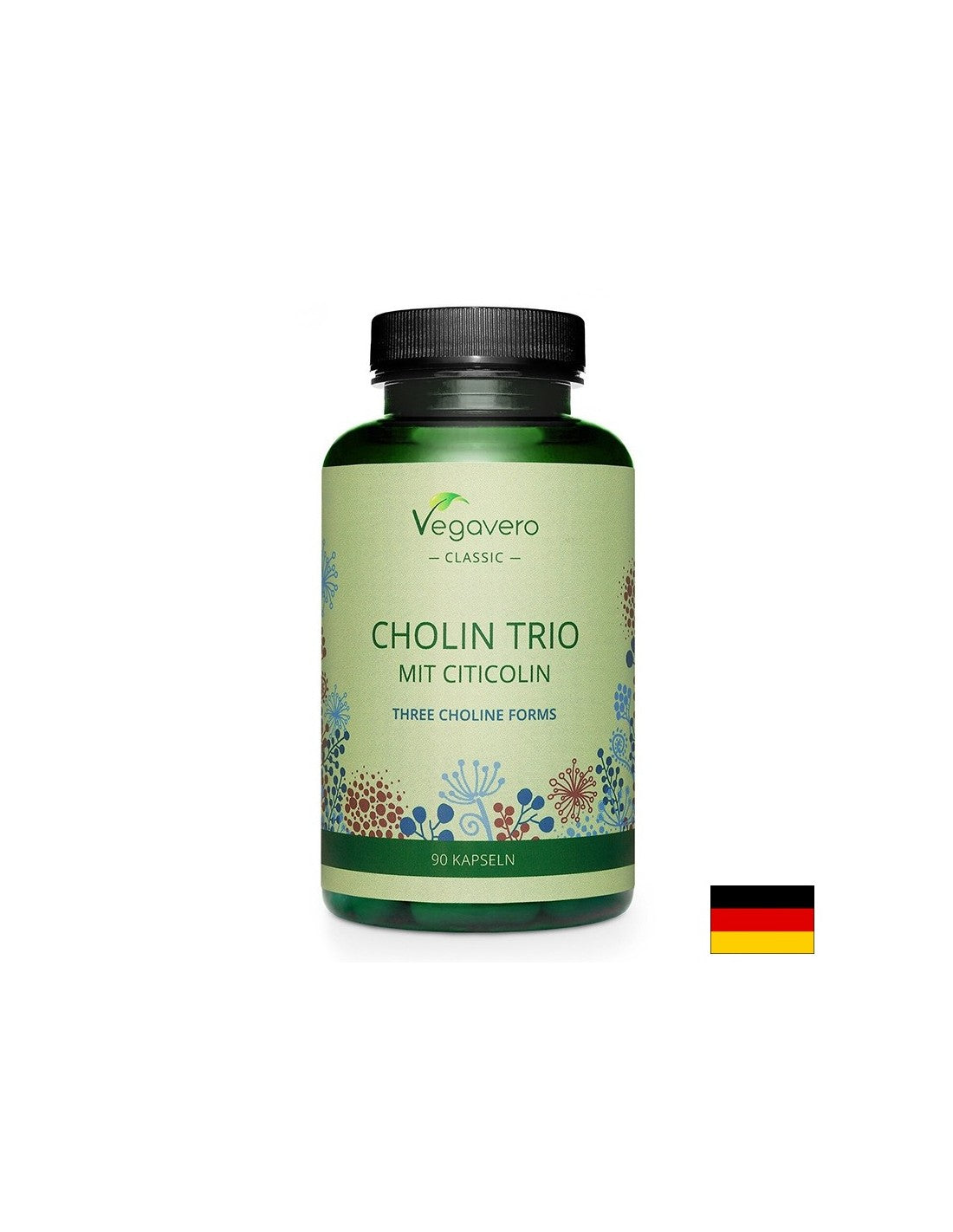 Gehirnfunktion - Cholin, Citicolin und Phosphatidylcholin, 90 <tc>Vegavero</tc> Kapseln