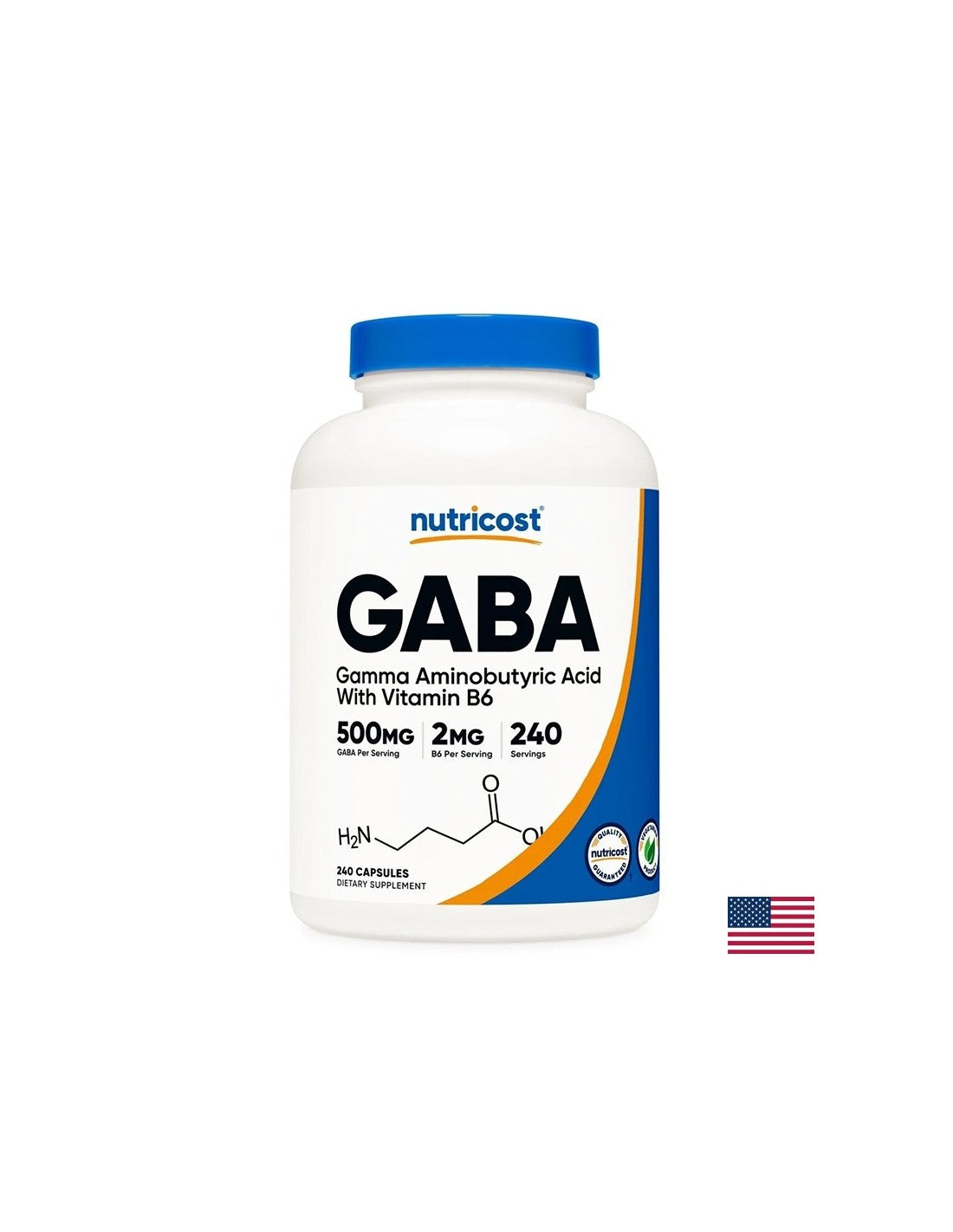 Gehirn und Nervensystem - GABA 500 mg + Vitamin B6 2 mg, 240 Kapseln