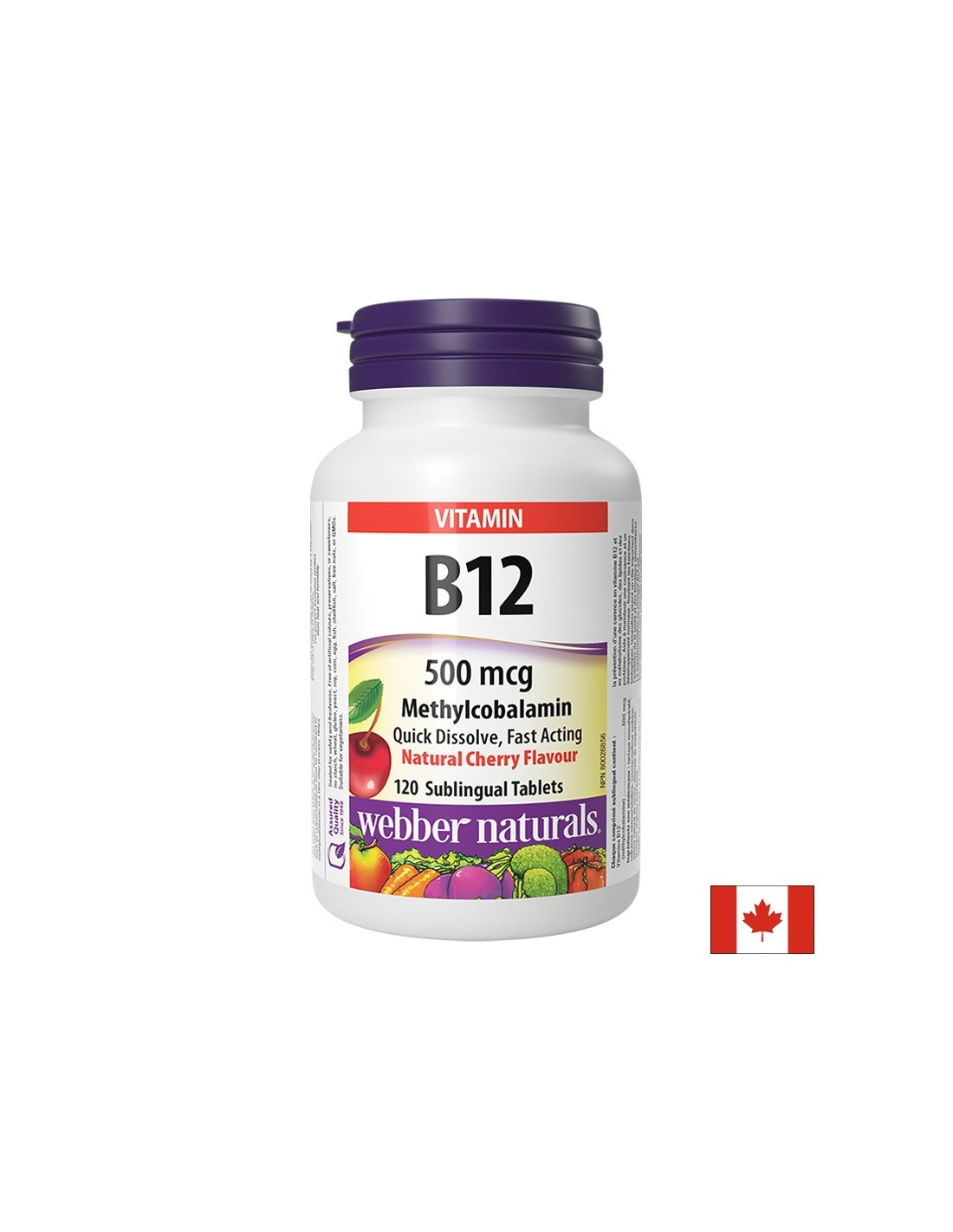 Energie, Nervensystem, Gehirnfunktion - Vitamin B12, 500 µg, 120 sublinguale Tabletten